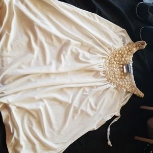White jeweled shirt